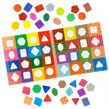 Magnikon Zuordnungsspiel Formen, Farben und Muster mit 32 Magneten, ab 3 Jahren | Gr.: onesize
