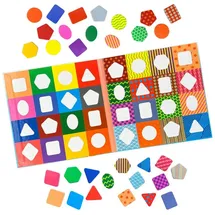 Magnikon Zuordnungsspiel Formen, Farben und Muster mit 32 Magneten, ab 3 Jahren | Gr.: onesize