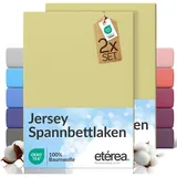 Etérea, Fixleintuch, Jersey Fixleintuch 2er Set (180 x 200 cm, 200 x 200 cm)