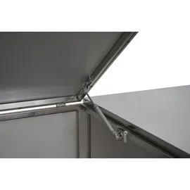 Mendler Mülltonnenverkleidung HWC-E83 116 x 141 x 98 cm silber