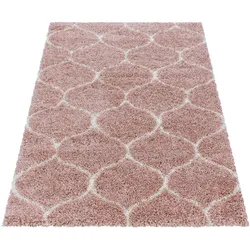 Hochflor-Teppich »SALSA 3201«, rechteckig, 50 mm Höhe, Wohnzimmer, 16671750-0 rosé 50 mm
