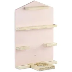 132438 Wand Hänge Regal für Tonie Box Tonies Figuren  (Pink, Holz) (Versandkostenfrei)