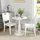Homcom Esszimmertisch 70 x 74 x 70 cm weiß