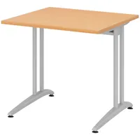 Bümö Schreibtisch Buche, Nachbildung,Buche, Quadratisch, 80x72x80 cm, FSC Mix,