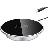 Kalb Material Für Möbel kalb 15W Einbau Ladegerät USB-C 60mm Schnell Ladestation für Smartphones Möbel Induktion Schnellladegerät Wireless Charger Platio