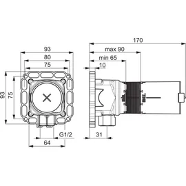 Hansa Unterputz-Einbaukörper Hansamatrix 44040100