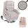 Mendler Fernsehsessel HWC-K63, Relaxsessel, Liegefunktion Aufstehhilfe Massage Heizfunktion, Stoff (220g/m2) Cord ~ hellgrau