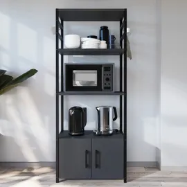 [en.casa] Küchenregal Arhuni 139 x 56 x 30 cm Anthrazit