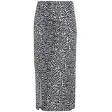 VIVANCE Midirock Damen Animalprint Schwarz/Weiß 38