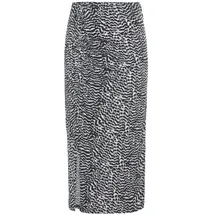 VIVANCE Midirock Damen Animalprint Schwarz/Weiß 38