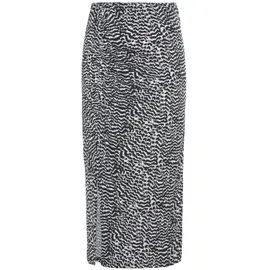 VIVANCE Midirock Damen Animalprint Schwarz/Weiß 38