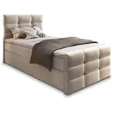masseno Boxbett mit Bettkasten ¦ beige ¦ Maße cm B: 100 H: 98