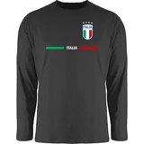 Shirtracer Rundhalsshirt Italien Trikot Wappen, Italia mit Stolz, Italienisches Fan-Motiv 2026 Fussball WM Fanartikel schwarz S