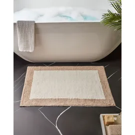 Beliani Badteppich Kabri Beige/Braun 90 x 60 cm