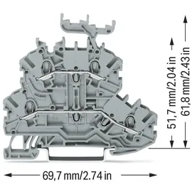 WAGO GmbH &amp; Co. KG 2L-Durchgangsklemme 2000-2231