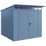 Hörmann Metall-Gerätehaus Berry Classic mit Pultdach Typ 2, 248 x 283 cm,taubenblau,7 m2