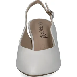 CAPRICE Slingpumps aus Leder Spitz, weiß, Größe 37 1⁄2 EU / 4,5 UK