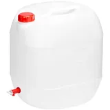 Garronda Kanister 30L Wasserkanister mit Hahn BPA-frei Wassertank Kanister Weiß GD-0083 (1 St), für Lebensmittel und Chemikalien weiß