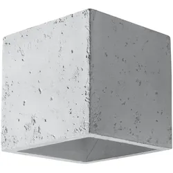Wandleuchte Quad Beton grau eckig Würfel Up/Down 10x10 cm G9