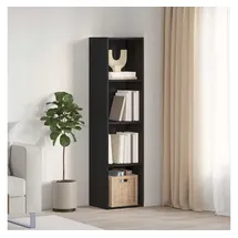 vidaXL Bücherregal 143 x 30 x 36 cm Schwarz Eiche