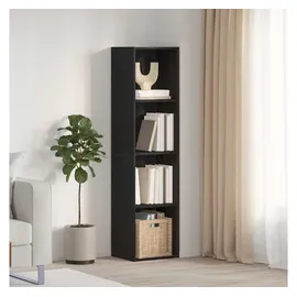 vidaXL Bücherregal 143 x 30 x 36 cm Schwarz Eiche