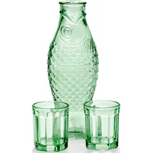 Serax Fish & Fish Karaffe mit 2 Gläsern, grün