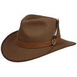 Stetson Filzhut Westernhut im Cowboy-Look mit Feder & Lederband beige|braun 63/XXL