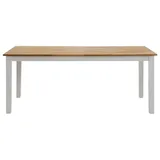 Home affaire Esstisch Samba Holztisch Landhaus Küche Bestseller, aus massivem Buchenholz, 140 cm oder 180 cm, verlängerbar weiß 140 cm x 75 cm x 90 cm