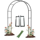 Generisch Rosenbogen Torbogen, Schwarz Gartenbogen Aus Metall, 80x200cm 240x220cm Rosenbögen Für Kletterpflanzen, Leicht Aufzubauen, Für Den Außenbereich Garten Rasen Hinterhof(W80 x H200cm)