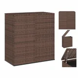 vidaXL Garten-Kissenbox PE Rattan 100x49x103,5 cm Braun