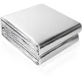 Dripex Isolierfolie Dämmfolie 1,2x3m Doppelseitige Aluminiumfolie Heizkörper Reflexionsfolie für Dächer Fenster Rohre Böden