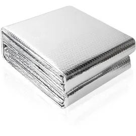 Dripex Isolierfolie Dämmfolie 1,2x3m Doppelseitige Aluminiumfolie Heizkörper Reflexionsfolie für Dächer Fenster Rohre Böden