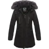 Geographical Norway Damen Jacke Winterparka Coracle/Coraly XL-Fellkapuze Black S