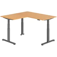 Bümö Eckschreibtisch Buche / Graphit