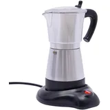 Pinuox Elektrische Kaffeemaschine 300ML 480W Espressokocher 6 Tassen Mokkakocher, Geeignet für Zuhause, Büro, Reisen (Silber)