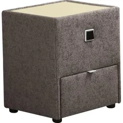 Nachtkonsole JOCKENHÖFER GRUPPE "Lancy", braun (braun 211, 08), B:42,5cm H:53cm T:45cm, Holzwerkstoff, Glas, Sideboards, mit LED-Beleuchtung