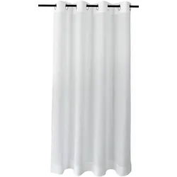 Vorhang KUTTI "Metis Leinen" Gr. 1, weiß, B:140cm H:145cm, Leinen, Gardinen, blickdicht, natürliche Leinen-Gardine, einfarbig, pflegeleicht, Basic