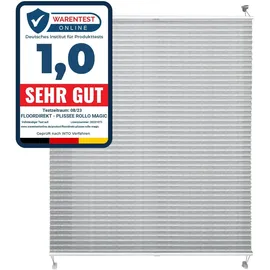 Floordirekt Plissee Faltrollo Magic 110 x 200 cm Silber