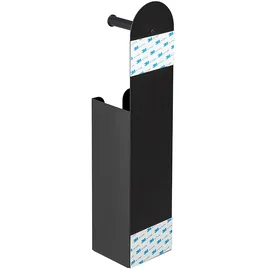 Wenko 2-in-1 Toilettenpapierhalter Agira, Schwarz