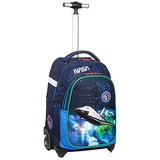 Colorino F107651, Schulrucksack mit Rollen CP JACK NASA, Multicolor