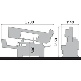 Metallkraft Halbautomatische Schwenkrahmen-Metallbandsäge BMBS 460 x 600 HA-DG