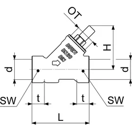 Schlösser Rückschlagventil 1210, Schrägsitz messing 3/4"