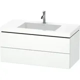 Duravit Waschtischunterschrank c-bonded L-Cube 100x48cm, 1 HL, w matt, 2 Schub., wandhängend