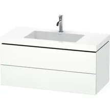 Duravit Waschtischunterschrank c-bonded L-Cube 100x48cm, 1 HL, w matt, 2 Schub., wandhängend
