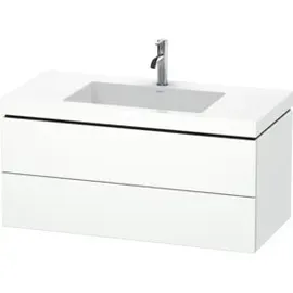 Duravit Waschtischunterschrank c-bonded L-Cube 100x48cm, 1 HL, w matt, 2 Schub., wandhängend