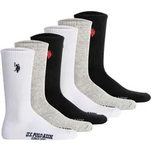 U.S. Polo Assn. Tennissocken 6er Pack Weiß/Schwarz/Grau 43-46