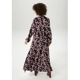 Aniston CASUAL Maxikleid Blumen Blau/Braun 36