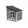 Relaxdays Hundehütte 77 x 71 x 58 cm Grau/Weiß