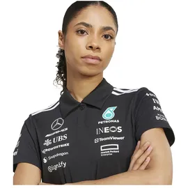 adidas Damen Mercedes - AMG Petronas FORMULA ONE Team Kurzarm-poloshirt Black / White - L