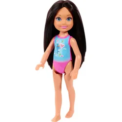 MATTEL GLN73 GLN71 Barbie Chelsea Beach Puppe (schwarzhaarig)